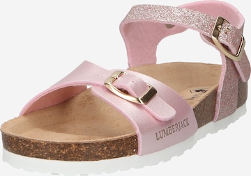 Lumberjack Sandals 'Bling' in Pink: front
