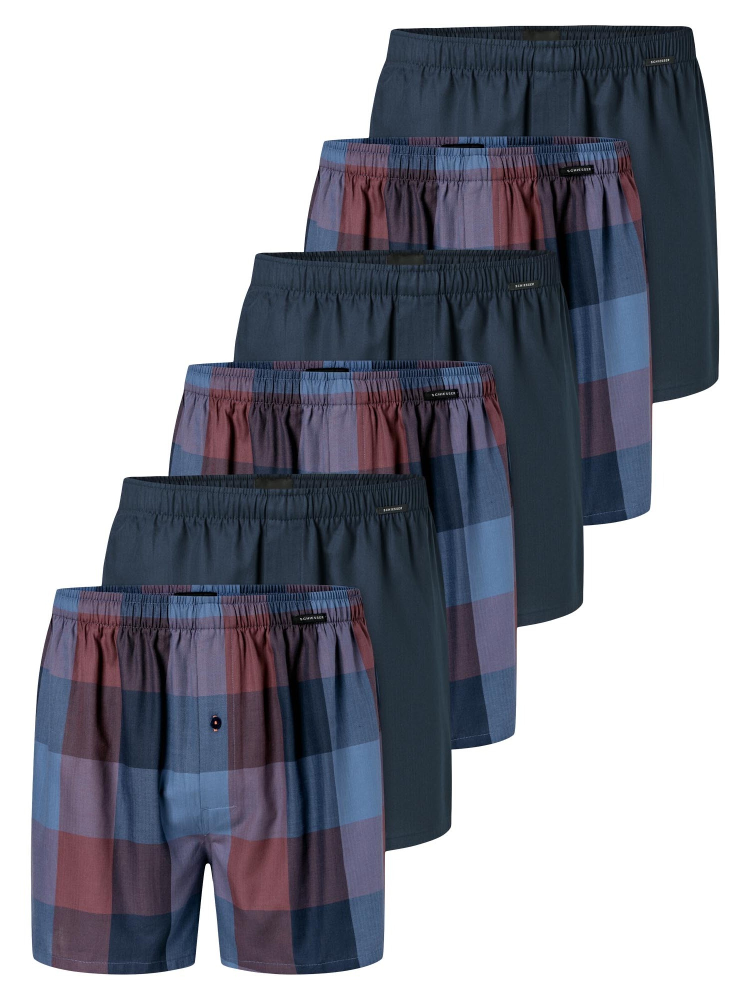 SCHIESSER Boxershorts 'Web' in Blauw: voorkant