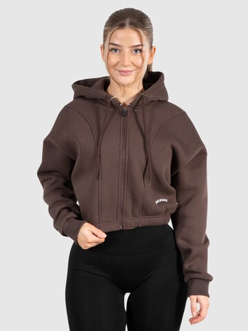 Smilodox Zip-Up Hoodie 'Rayna' in Brown: front