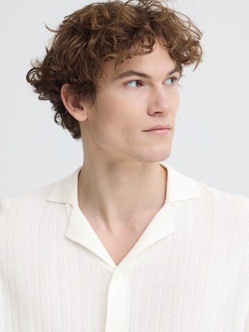 Casual Friday Comfort fit Gebreid vest 'CFFillan' in Beige