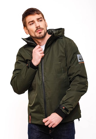 STONE HARBOUR Winter Jacket in Green: front