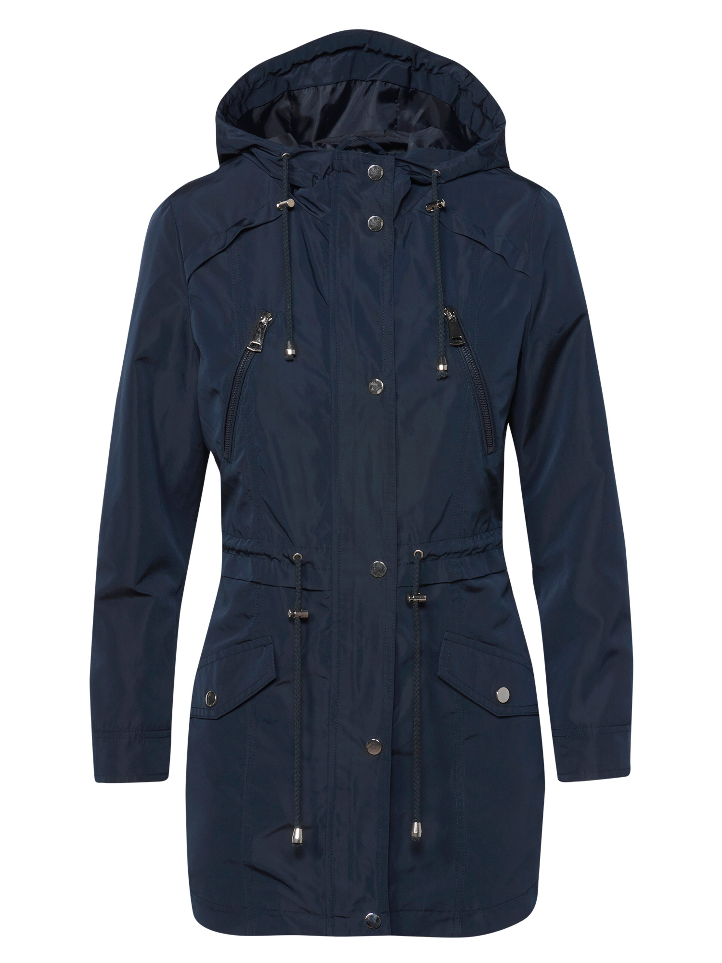 KOROSHI Prechodná parka - Modrá: predná strana