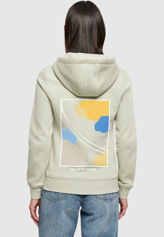 Merchcode Sweatshirt 'Unlimited Skills' in Grün: Vorderseite