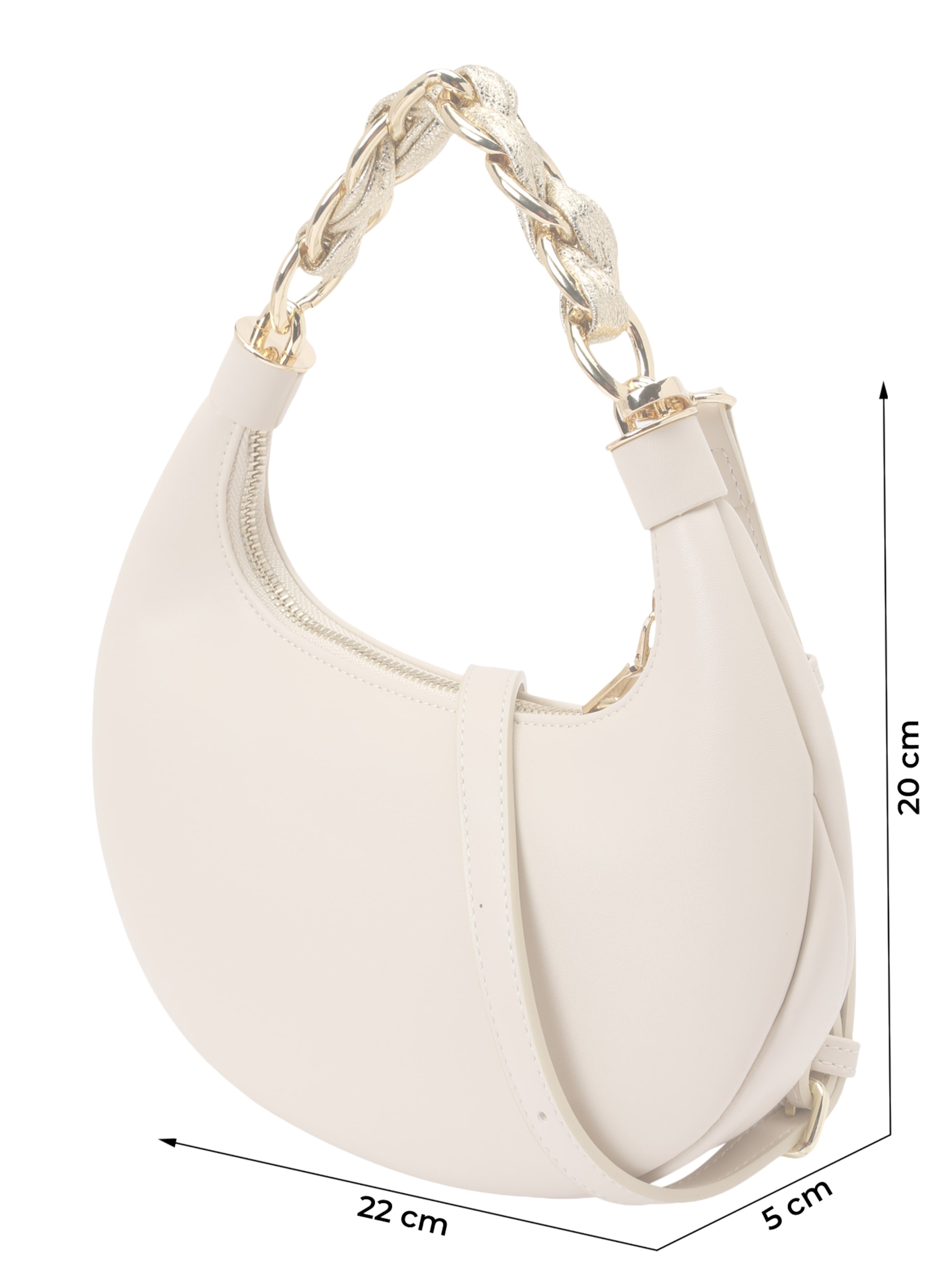 Seidenfelt Handtas 'Hallila' in Beige