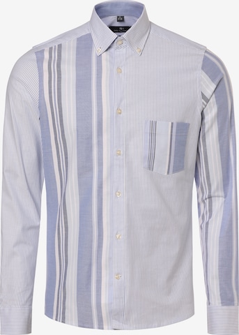 Nils Sundström Slim fit Button Up Shirt in Blue: front