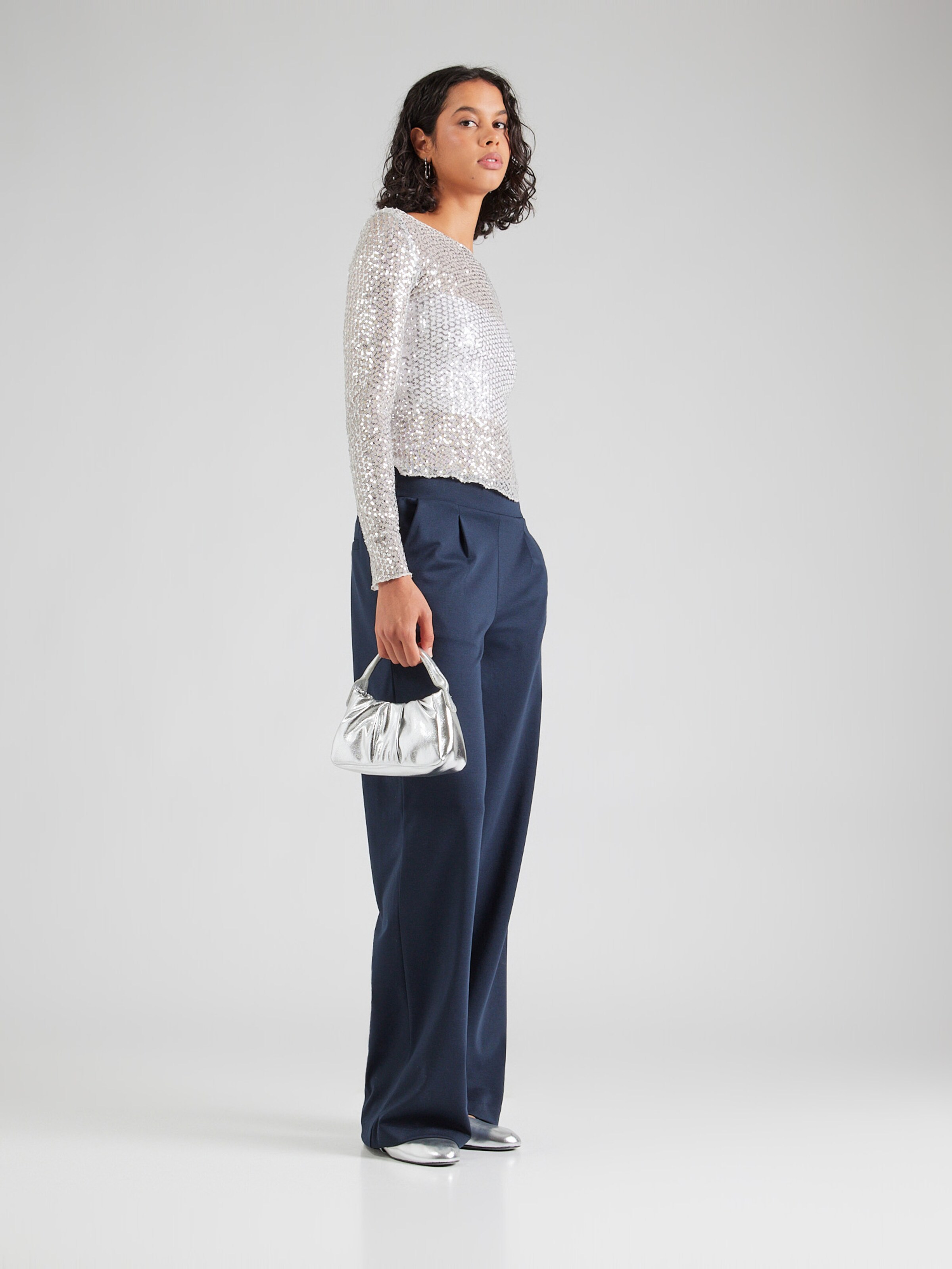 b.young Regular Pleat-Front Pants 'Rizetta' in Dark Blue | ABOUT YOU