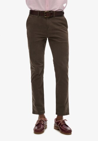 Superdry Slimfit Chino in Groen: voorkant