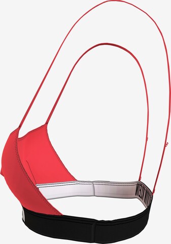 Calvin Klein Swimwear Bandeau Bikinitop in Rot