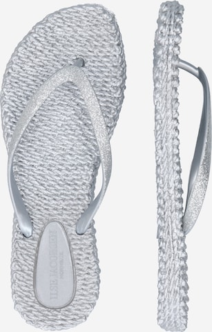 ILSE JACOBSEN T-Bar Sandals in Silver