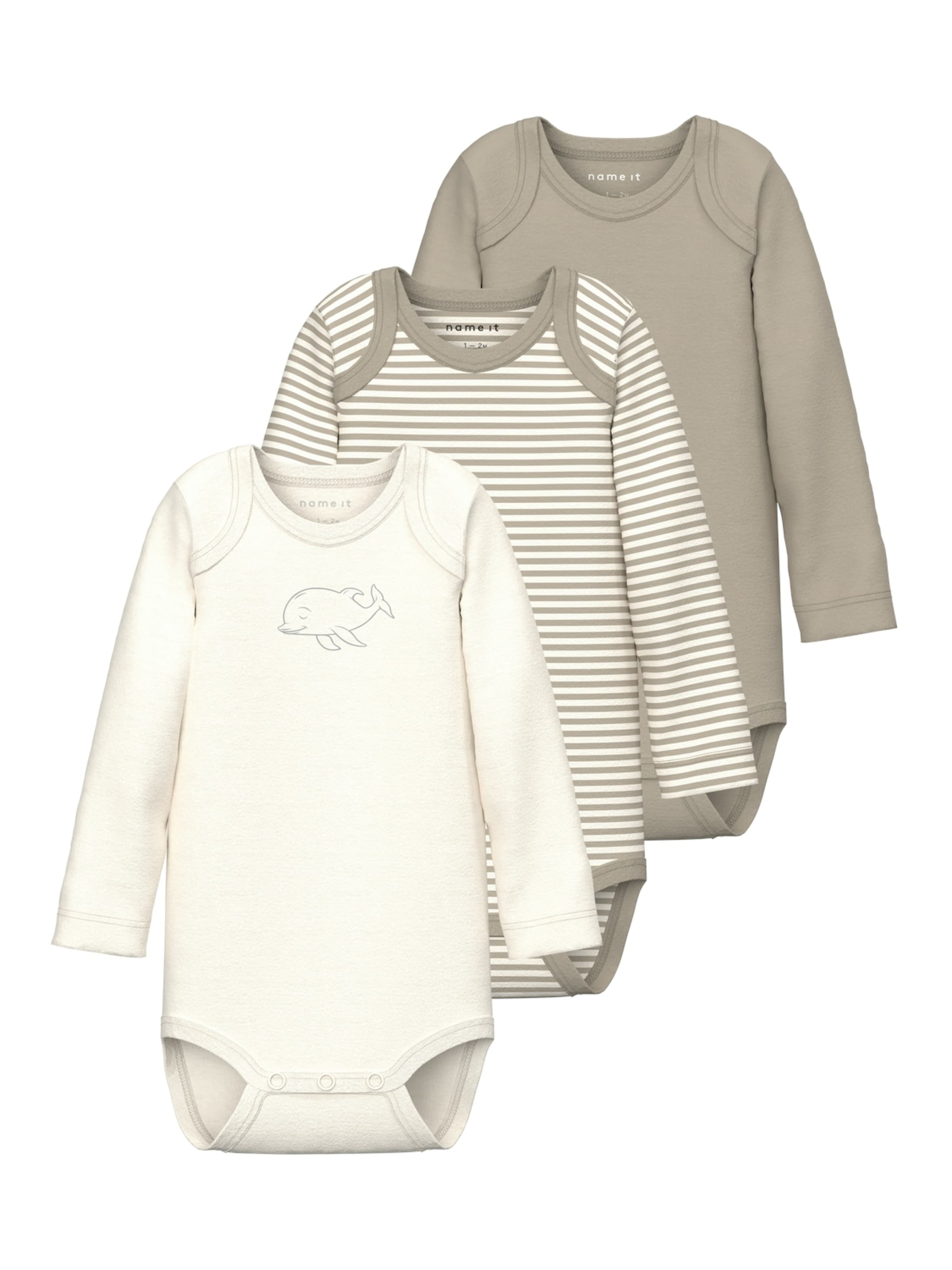 NAME IT Dupačky/body – béžová: přední strana