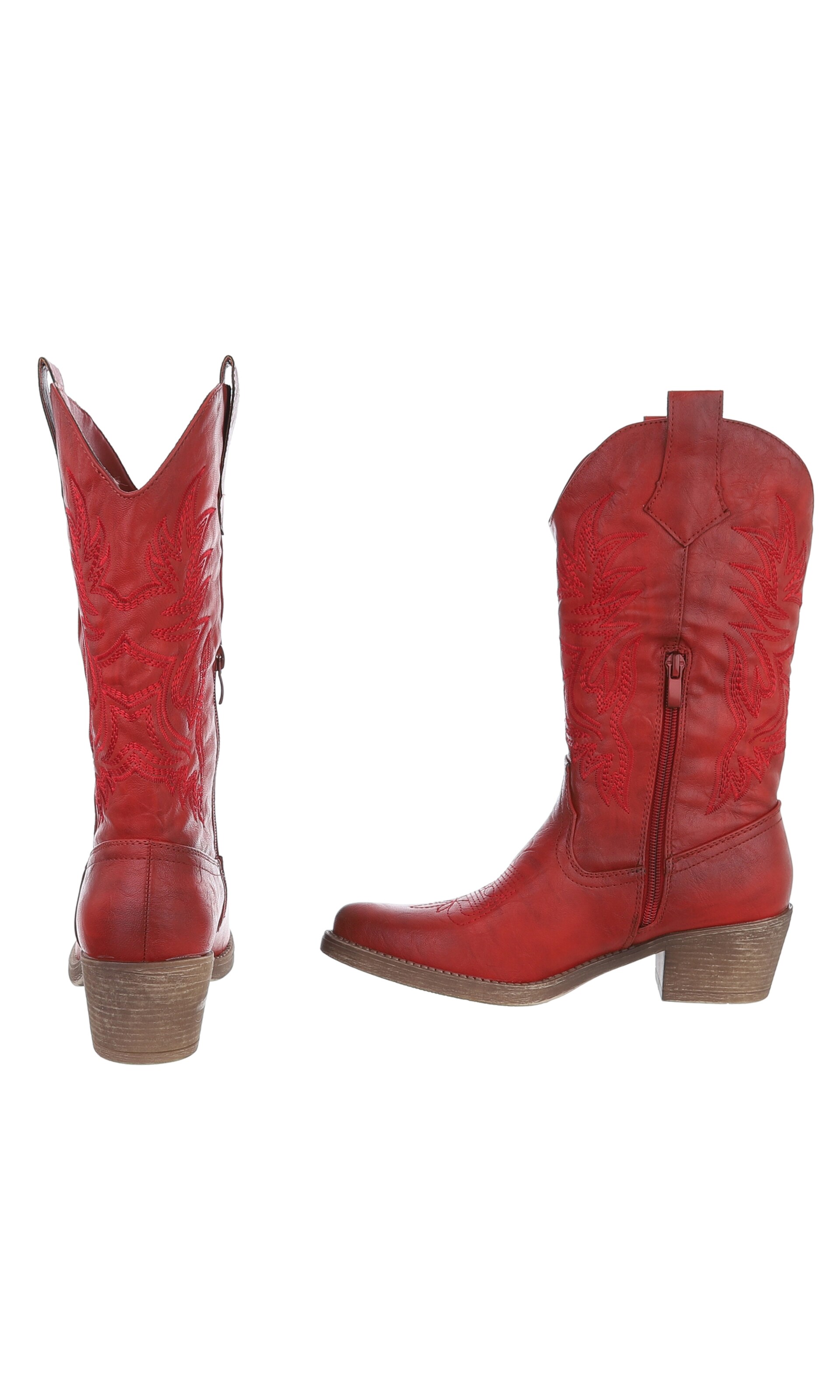 Ital-Design Cowboy Boots in Red