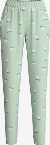 CALIDA Pyjamahose 'Favourites Cats' in Grün: Vorderseite