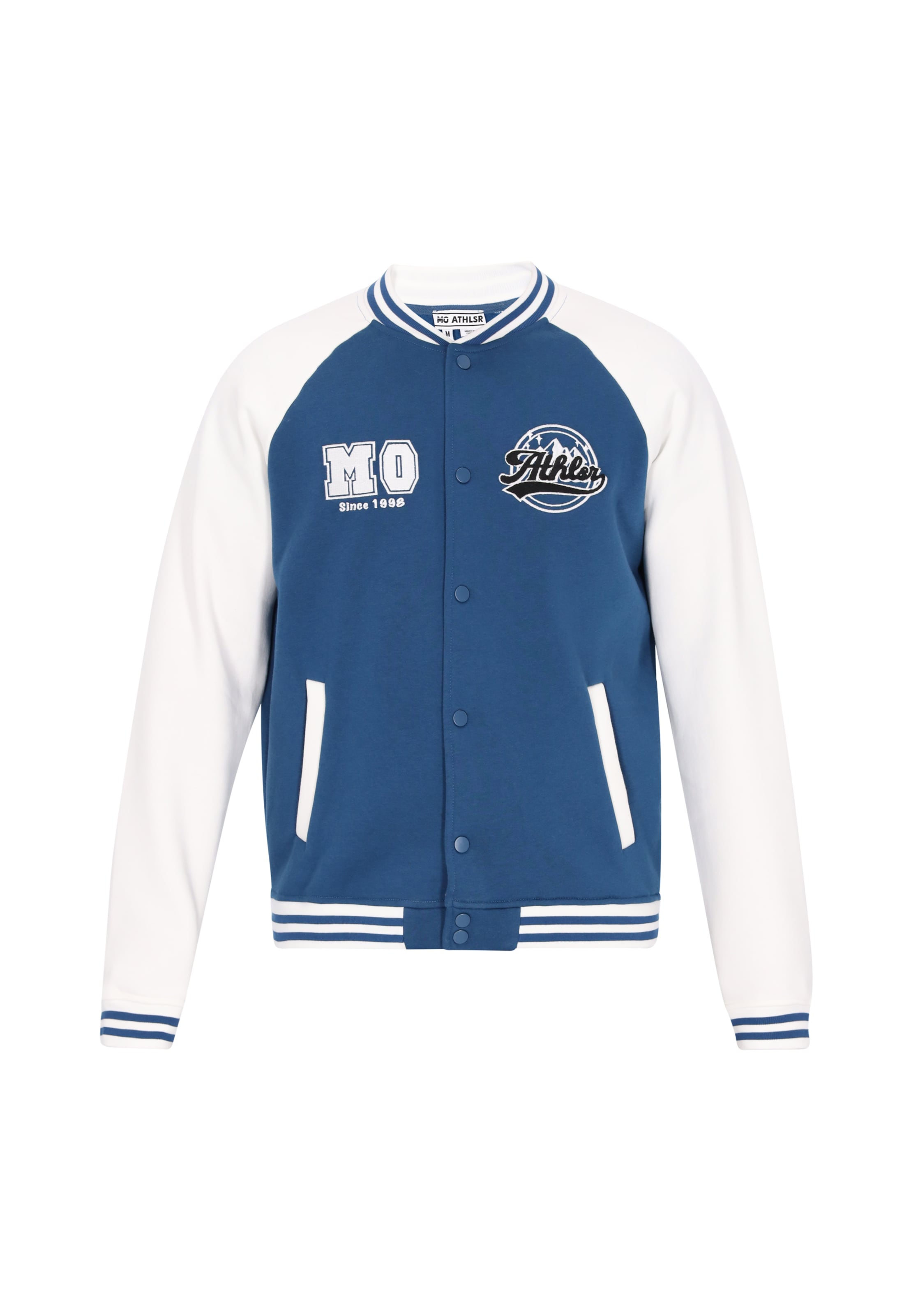 Mo ATHLSR Sweatjacke in Blau: Vorderseite