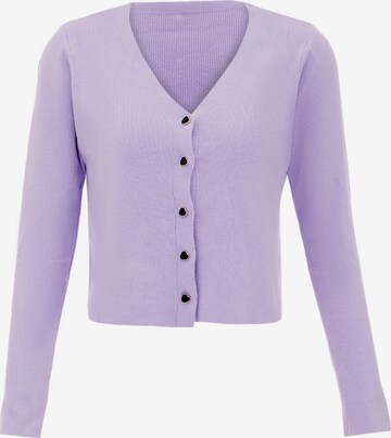 IMMY Knit Cardigan in Purple: front