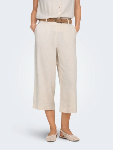 ONLY Wide leg Παντελόνι 'ONLSIESTA' σε μπεζ: μπροστά