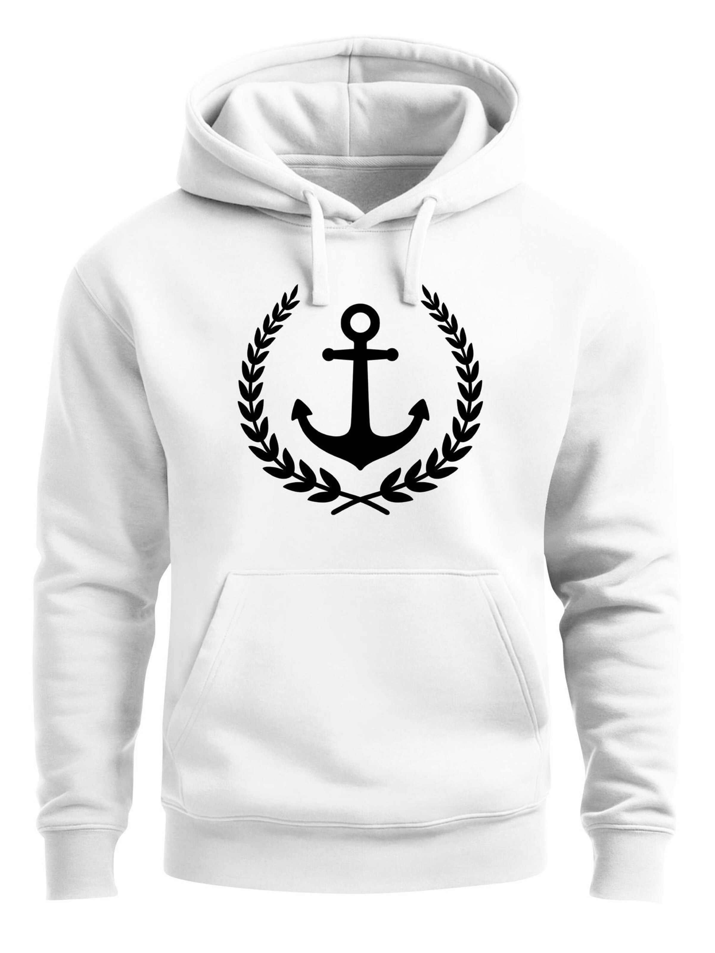 Neverless Sweatshirt 'Anker Captain' in White: front