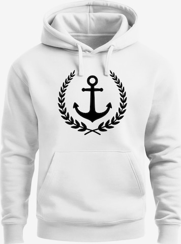 Neverless Sweatshirt 'Anker Captain' in Weiß: Vorderseite