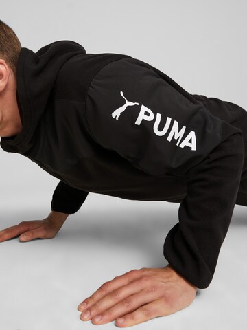 PUMA Athletic fleece jacket in Black