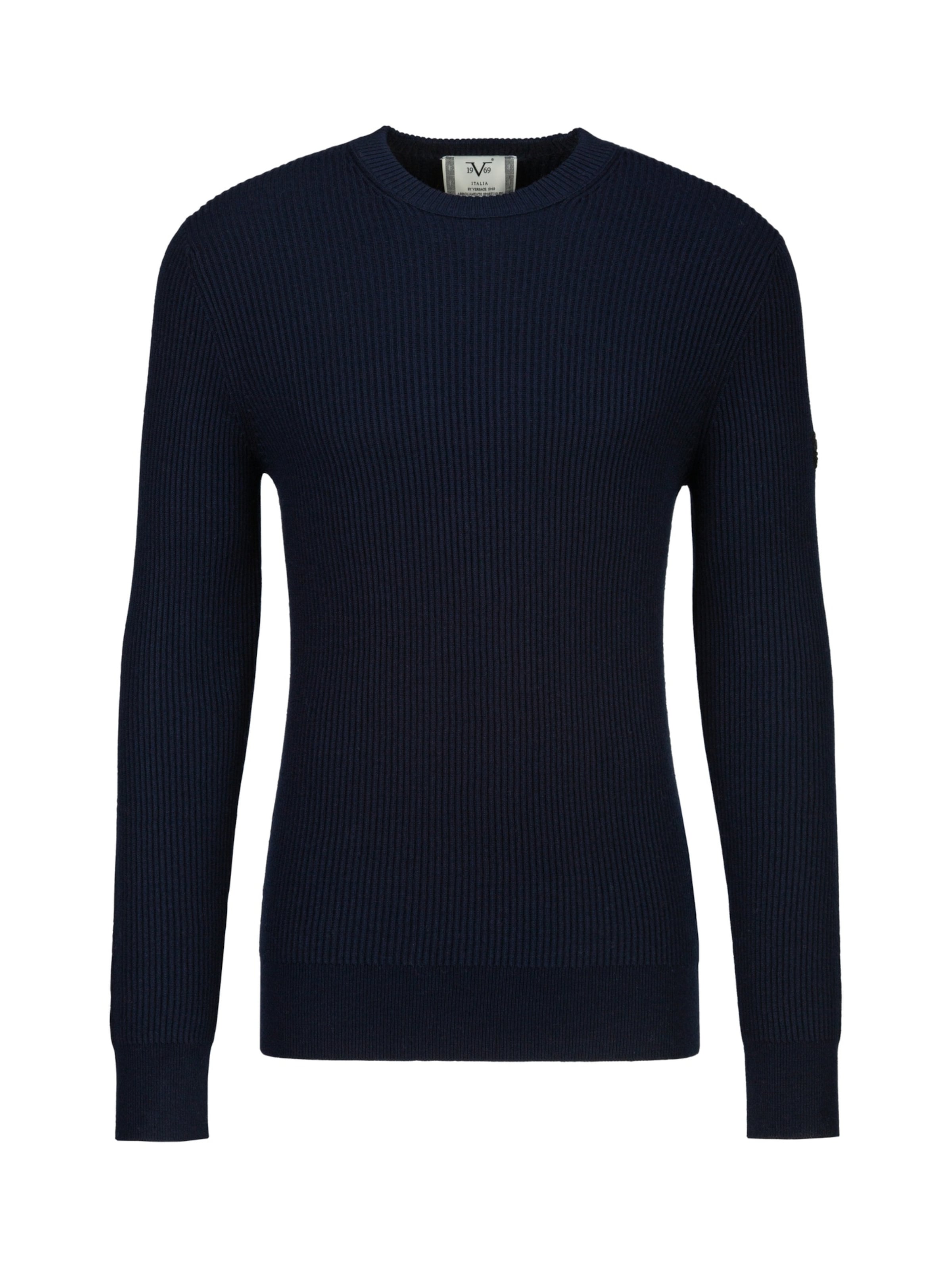 19V69 ITALIA Pullover 'Riziero' in Blau: Vorderseite