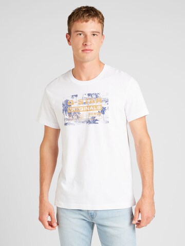 T-Shirt G-STAR en blanc : devant