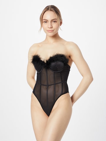 Nasty Gal Bodysuit in Black: front