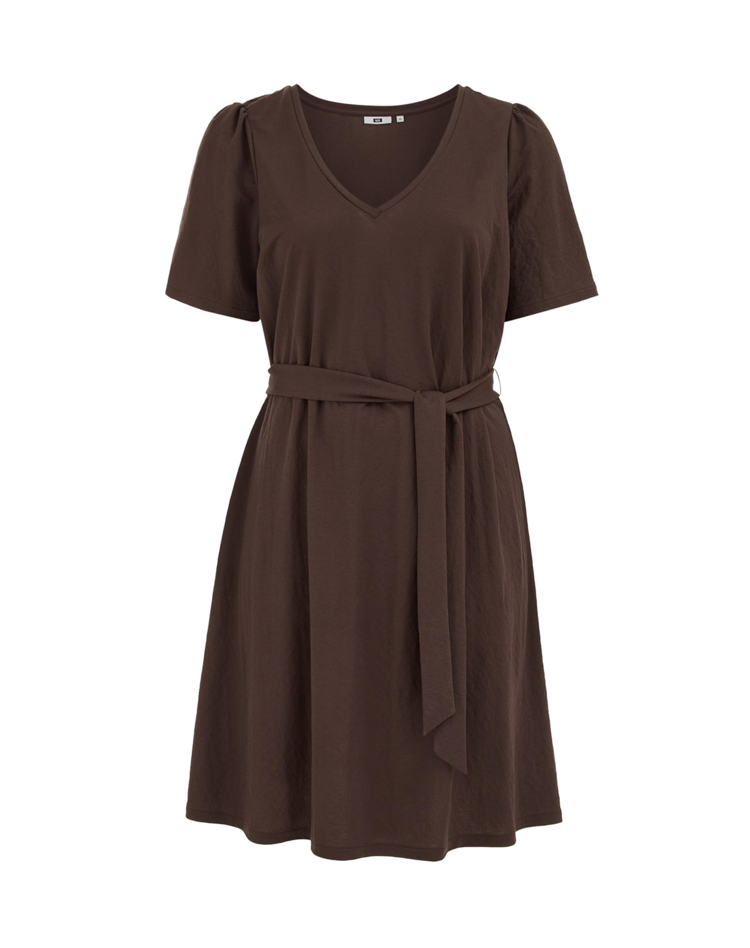 WE Fashion Dress in Brown: front