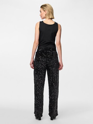 PIECES Wide leg Trousers 'Kam' in Black