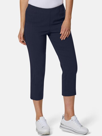 Coupe slim Pantalon 'Louisa' Goldner en bleu : devant