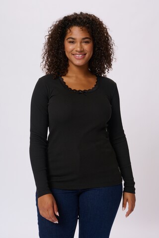 KAFFE CURVE - Camiseta 'KCBritt' en negro: frente