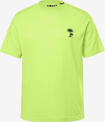 Men Plus Shirt in Yellow: front
