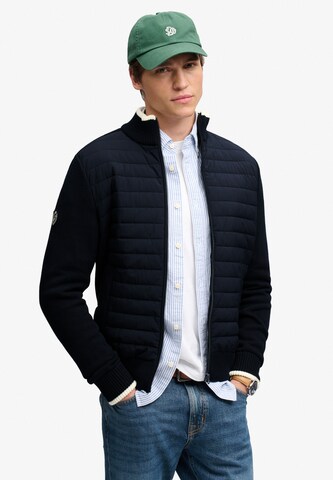 Superdry & Co Tussenjas 'Straight Baffle' in Blauw: voorkant
