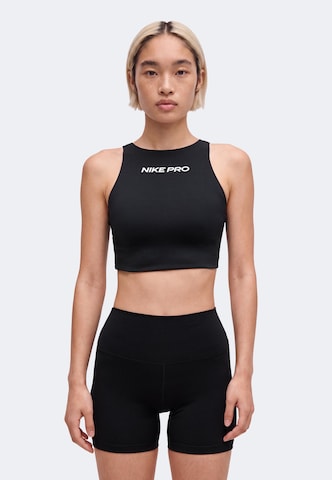 NIKE Μπουστάκι Αθλητικό σουτιέν σε μαύρο: μπροστά
