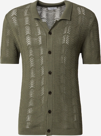 Slim fit Cămașă 'Dylan' de la DAN FOX APPAREL pe verde: față