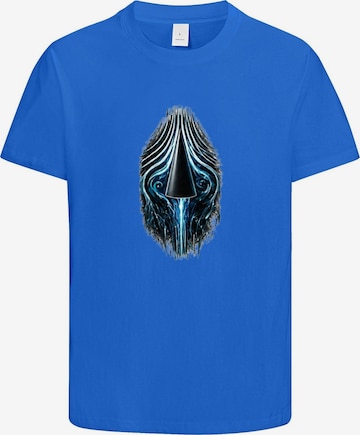 HUSKSWARE Shirt 'Grafik' in Blau: Vorderseite