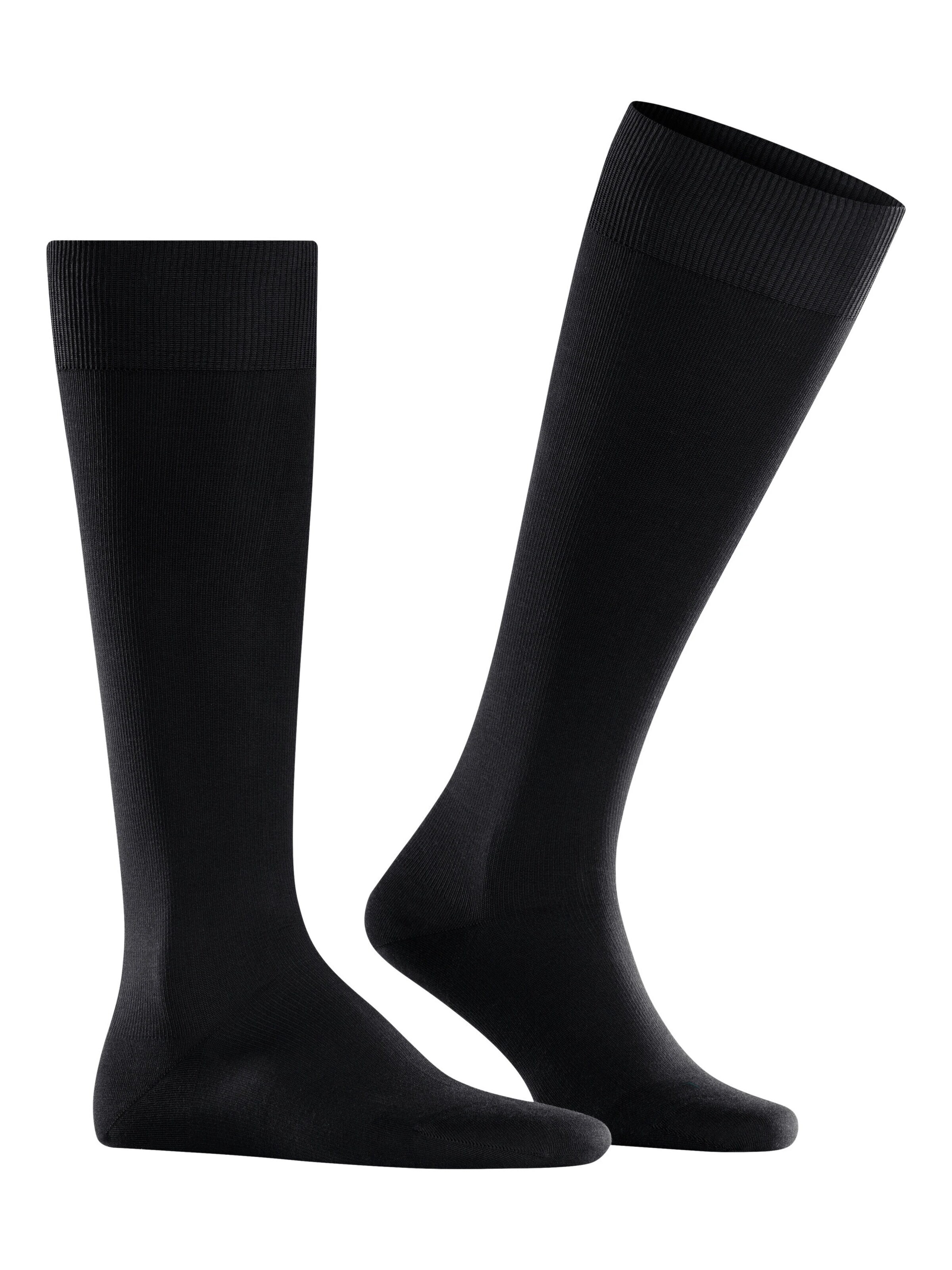 FALKE Knee High Socks 'Energizing Cotton' in Black