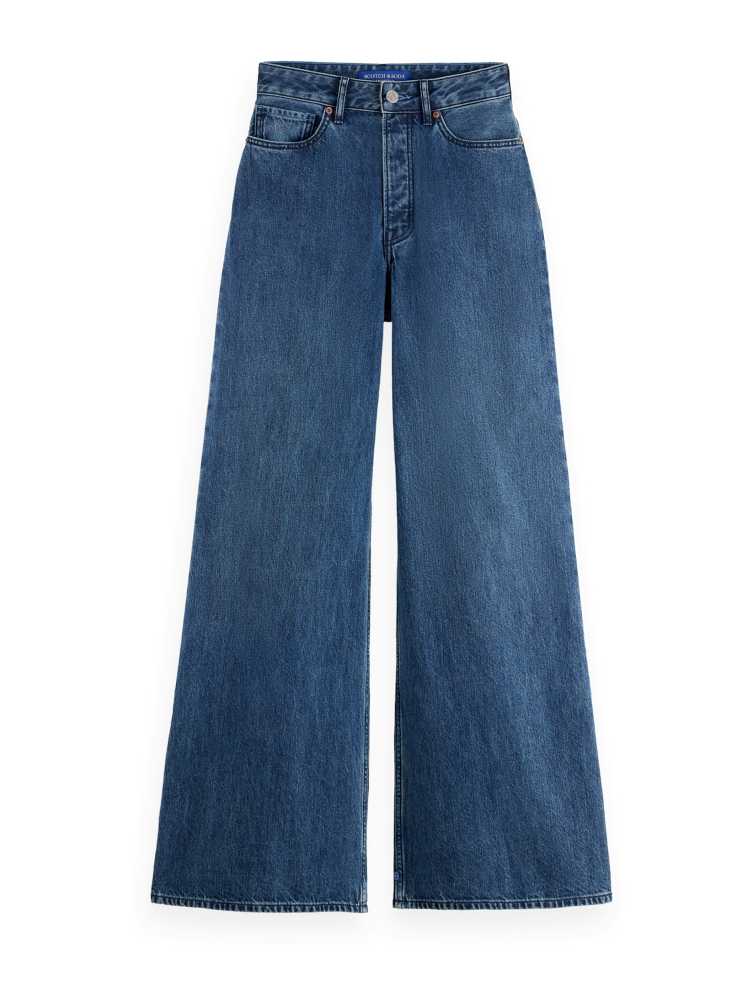 SCOTCH & SODA Zvonový Džíny – modrá: přední strana