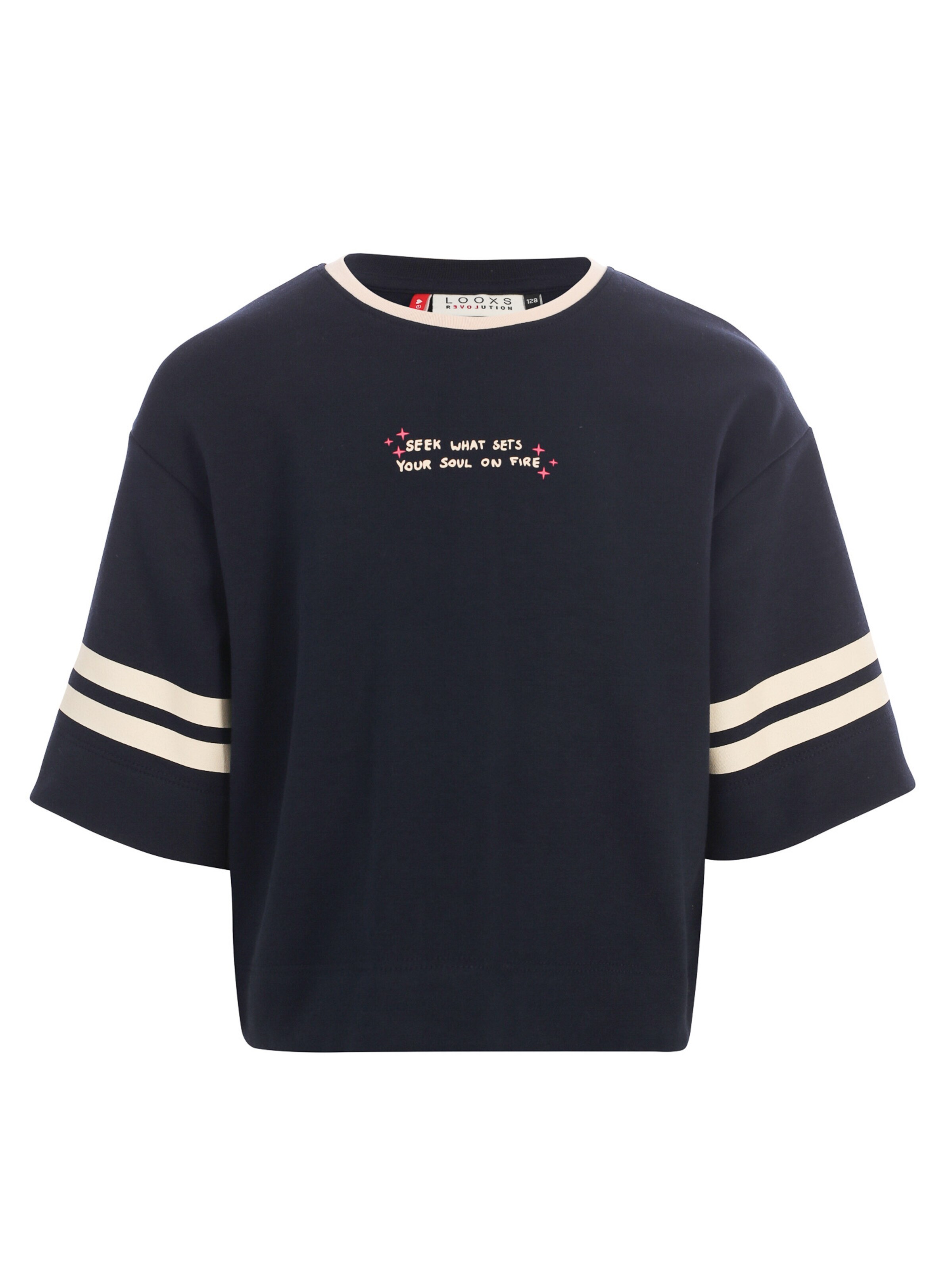 T-Shirt Looxs Revolution en bleu : devant