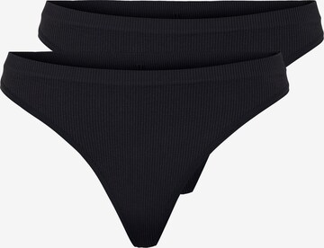 PIECES Thong 'Symmi' in Black: front