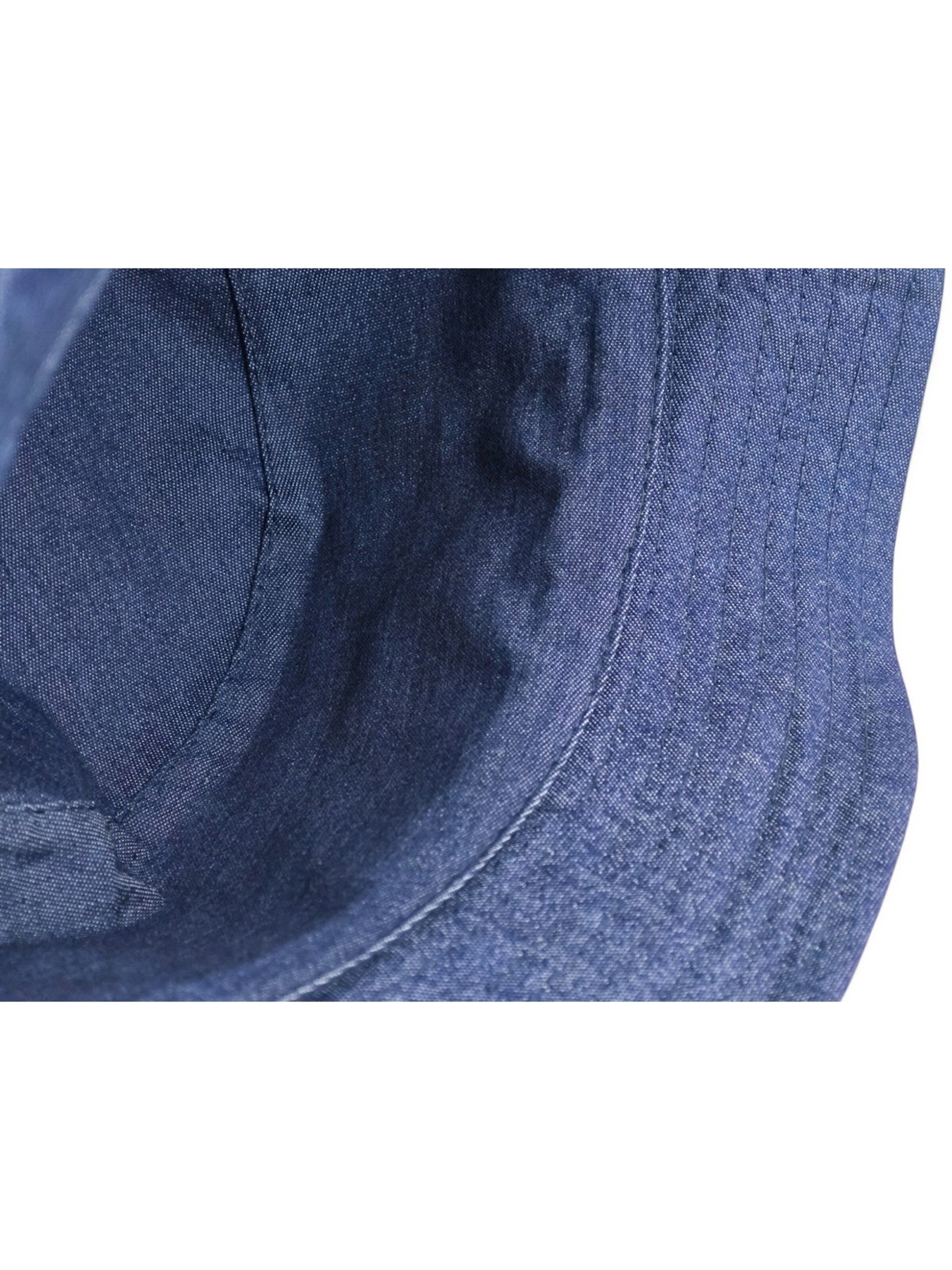 styleBREAKER Hat '2-in-1 Denim Fischerhut mit Leoparden Muster' in Blue