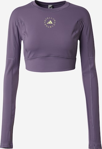 purpurinė ADIDAS BY STELLA MCCARTNEY Sportiniai marškinėliai 'TrueStrength': priekis