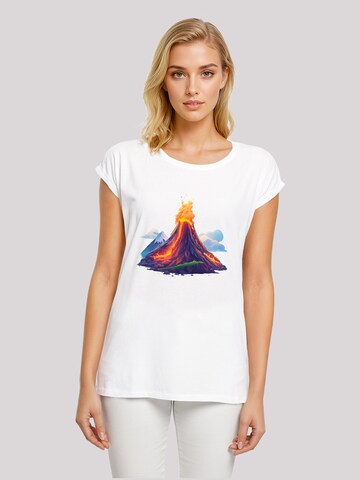 T-shirt 'Vulkanausbruch' F4NT4STIC en blanc : devant