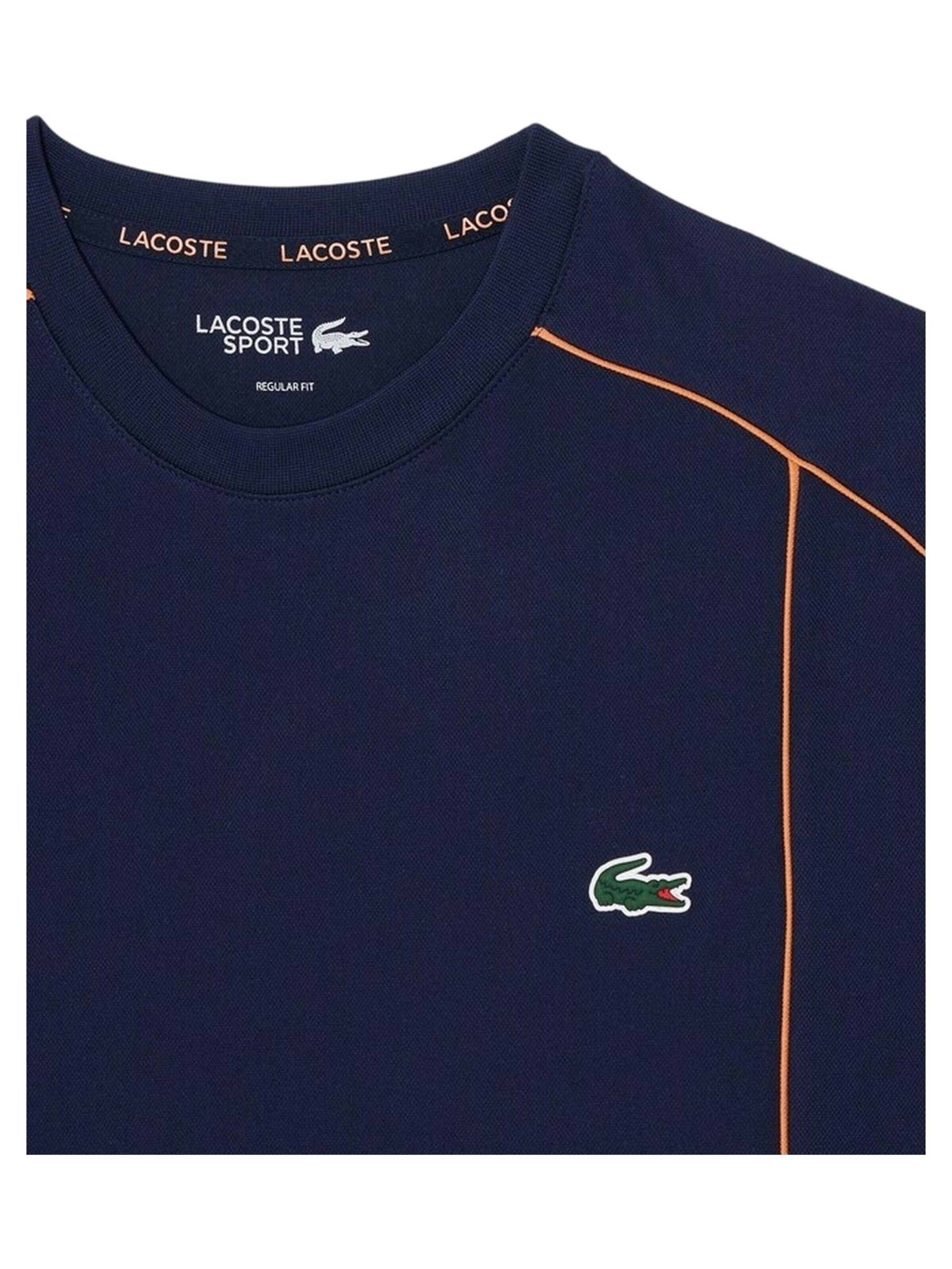 LACOSTE - Camisa 'Camiseta lacoste marino ultra dry ribeted tee' em azul