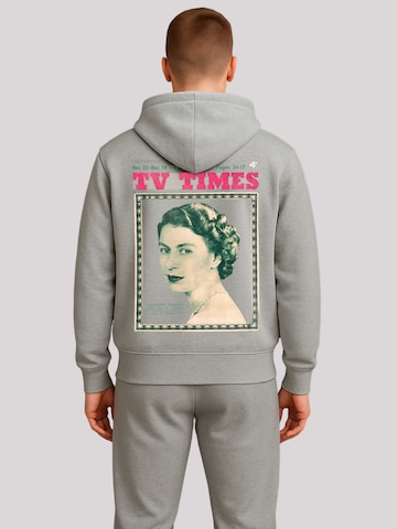 Sweat-shirt 'TV Times Queen Elizabeth II 1957 Cover' F4NT4STIC en gris : devant
