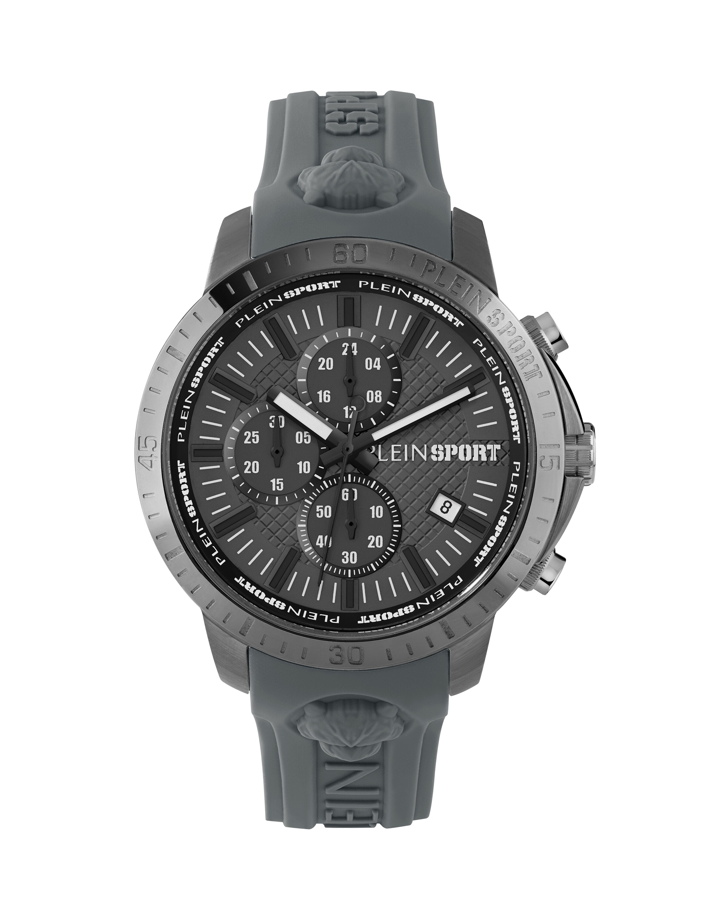 Plein Sport - Relógios analógicos 'Gain' em cinzento: frente