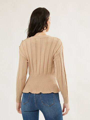 Influencer Pullover in Beige