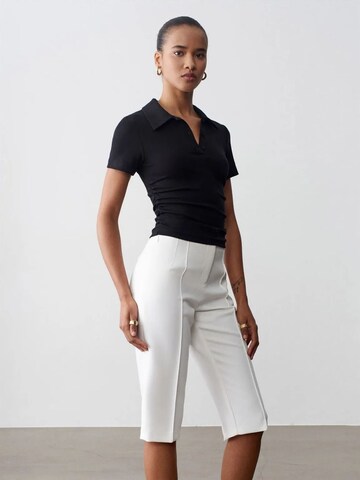 Dilvin Slim fit Trousers with creases 'Shorts' in White