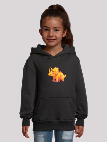 Sweat-shirt 'Süßer Triceratops Dinosaurier' F4NT4STIC en noir : devant