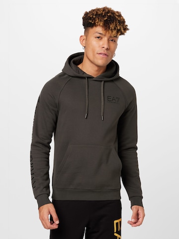 EA7 Emporio Armani Sweatshirt in Zwart: voorkant