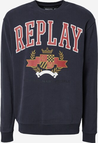 REPLAY Sweatshirt in Zwart: voorkant