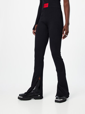 HUGO Bootcut Leggings in Zwart: voorkant